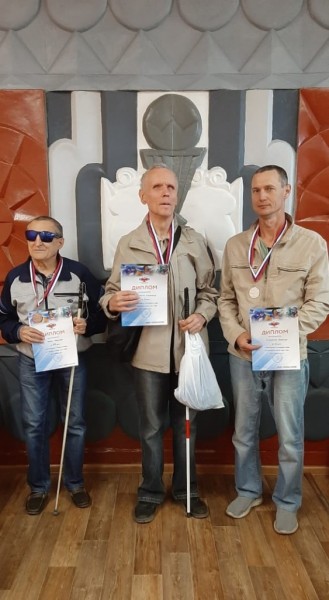 спорт слепых, категория В1 - Зверев (2), Манякин (1). Саломатов (2)